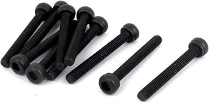 M2.5x20mm 12.9 Alloy Steel Hex Socket Head Cap Screw Bolt Black 10pcs
