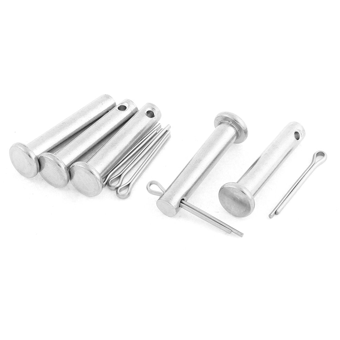 M6x30mm Flat Head 304 Stainless Steel Clevis Pins 5 Sets