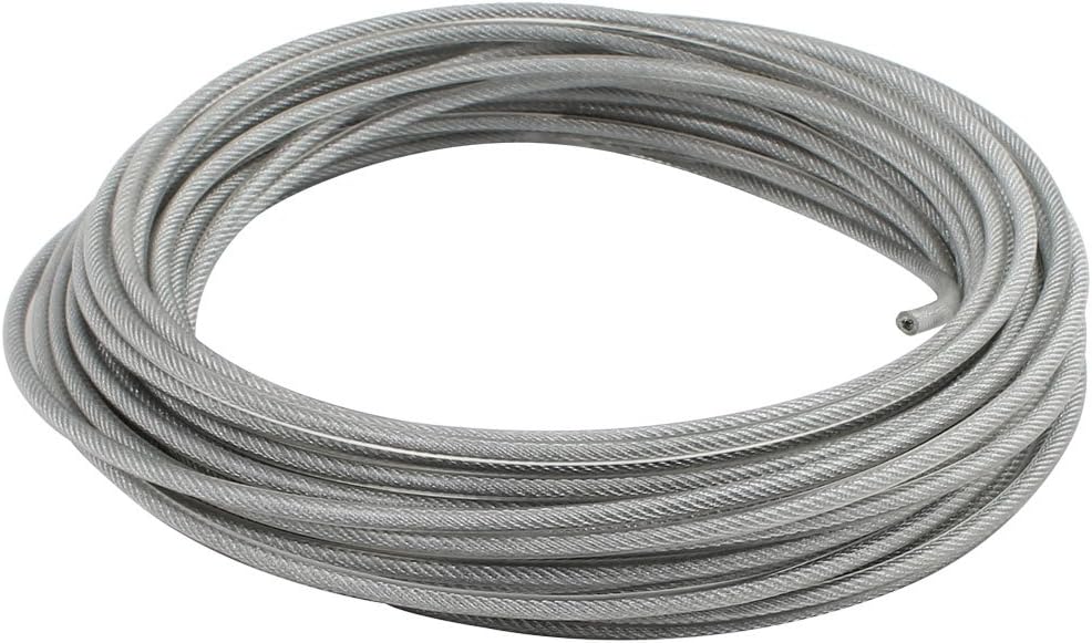 4mm Diameter Vinyl Coated Wire Rope Aircraft Cable 16 Meters Length