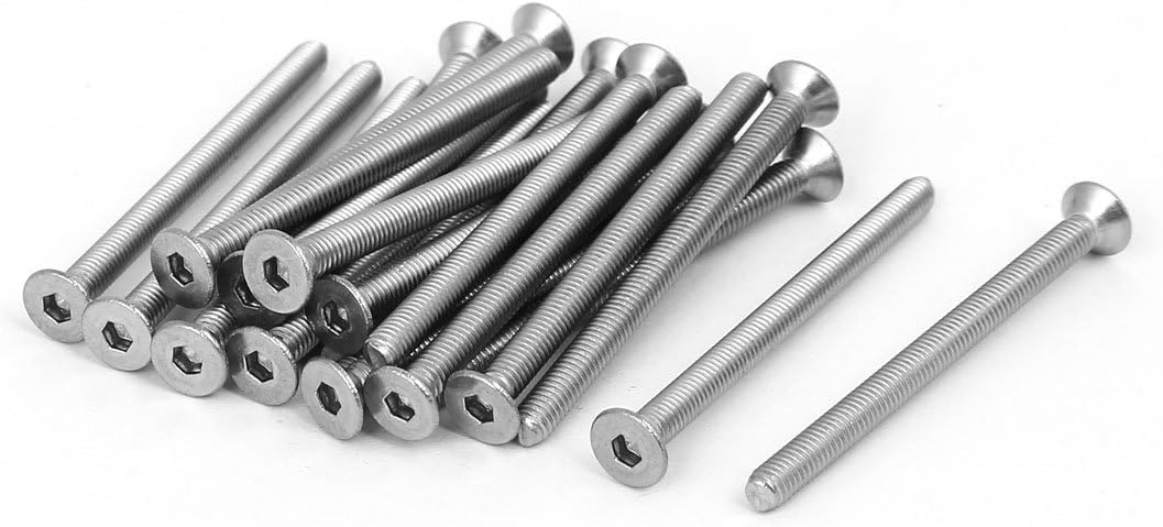 DIN7991 M3x40mm 316 Stainless Steel Flat Head Hex Socket Cap Screw Bolt 20pcs