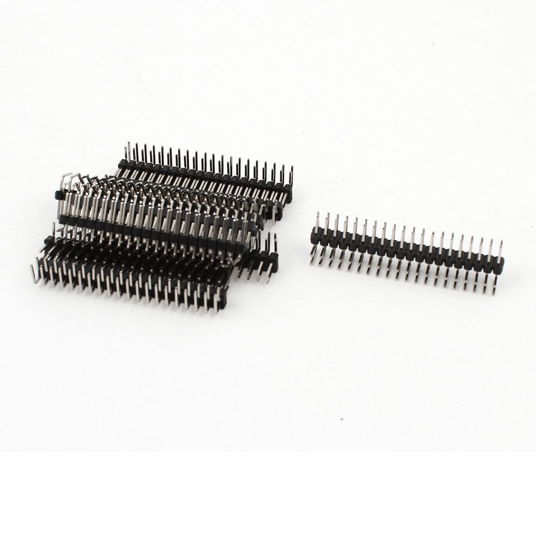 a15010500ux0918 2.54mm 2 x 20-pin Male Double Row Right Angle Pin Header Strip (Pack of 10)