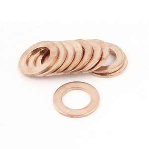 10Pcs 12mmx20mmx1.5mm Copper Flat Washer Gasket Seal Fitting Fasteners