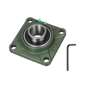 UCF208 Pillow Block Bearings, 40mm Bore Self Alignment, Solid Cast Iron Base, Chrome Steel Square Flange Mounted Pillow Block Ball Bearing, (ABEC3)