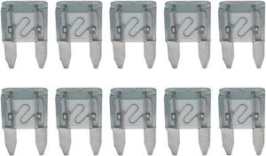 10 Pcs Vehicle Car Mini Size Blade Type Fuse Gray 32V 2A