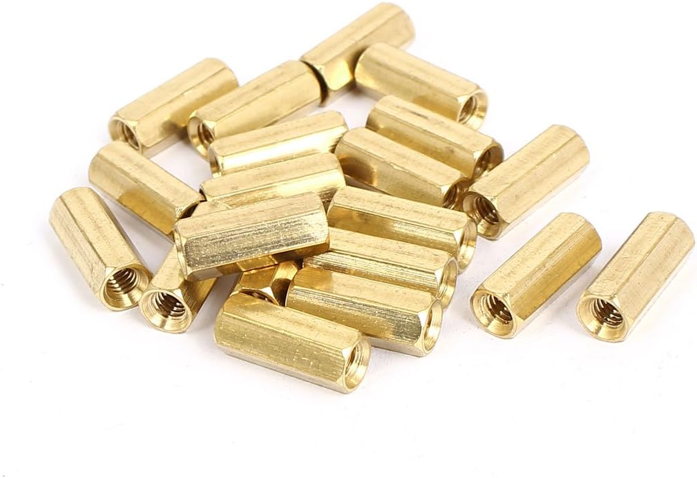 M4x15mm Brass Hex Hexagonal Female Thread PCB Standoff Spacer 20pcs