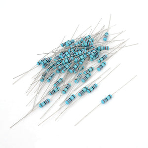 60pcs 1/2W 1% 2.2 Ohm Flameproof Axial Metal Film Resistor Blue