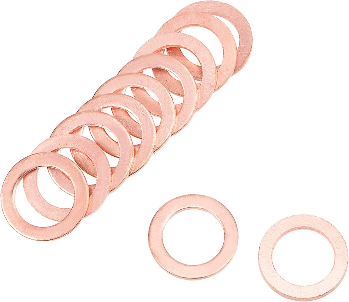30 Pcs Metric M12 x 18mm x 1.5mm Copper Flat Washer Sealing Ring for Screw Bolt Nut