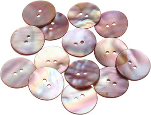 14Pcs Natural Pearl Shell Button, 25mm 2 Hole Mother of Sewing Button for Shirt Clothes Coats Suits Jacket Jeans Skirts Sewing Craft DIY Decoration, Purple