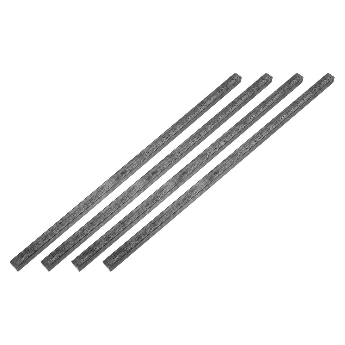 4Pcs Square Steel Bar Stock, 13/32"x13/32"x12"(10mmx10mmx305mm) A36 Square Steel Rod Bars Precision Key Stock for Keyways Structural Support Industrial Machinery DIY Craft