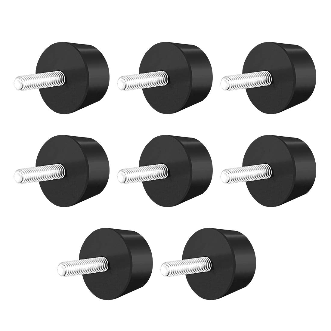 38 x 20mm Conical Rubber Mount,Vibration Isolators,Shock Absorber with M8 x 30mm Threaded Studs 8pcs