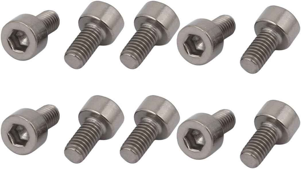 10 Pcs M3x6mm Thread Hex Socket Drive Cap Head Titanium Screw
