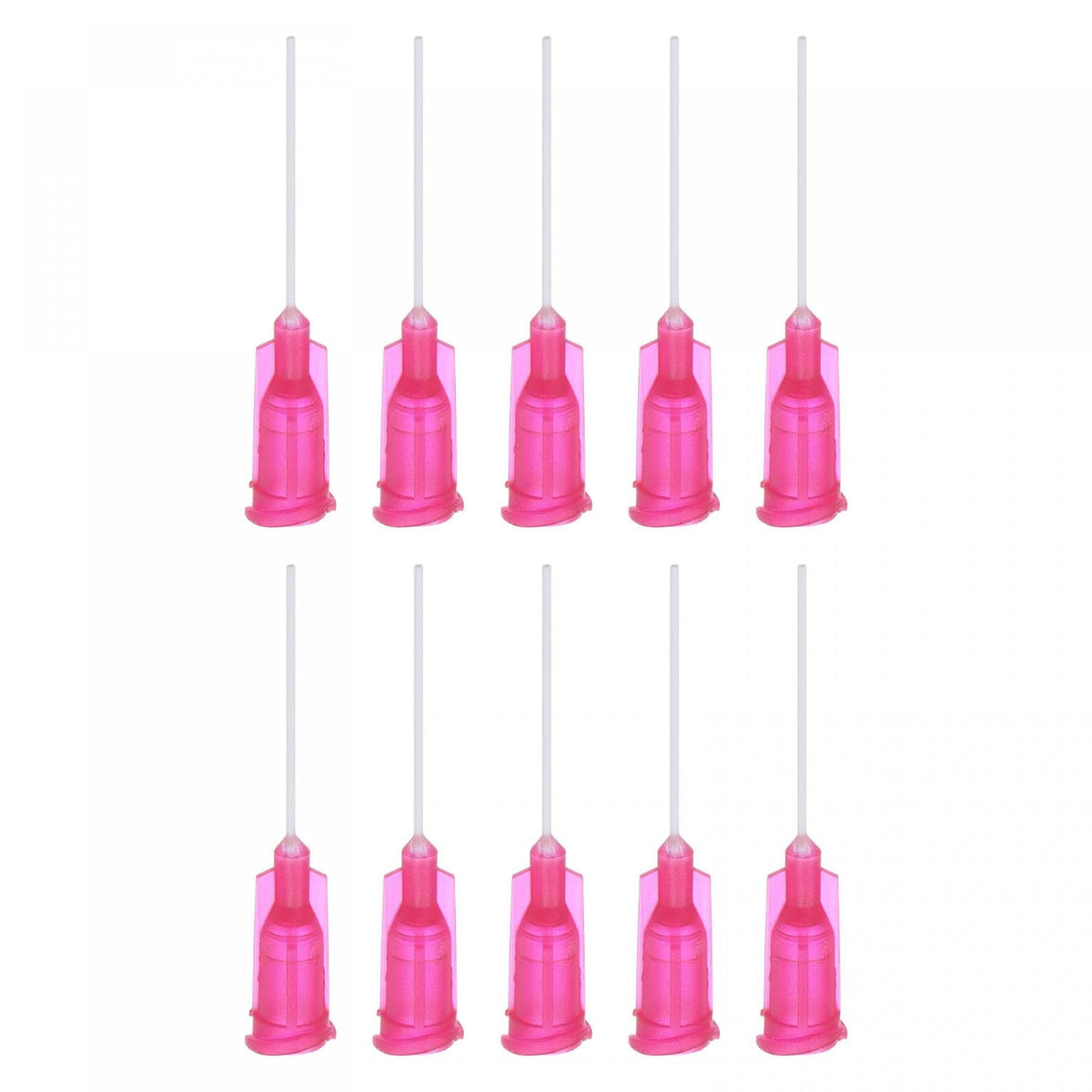 10 Pcs 25G Plastic Dispensing Needles, 1" PP Glue Needle Tube Blunt Luer Lock Tips with PP Flexible Needle for Liquid Glue Gun, Red