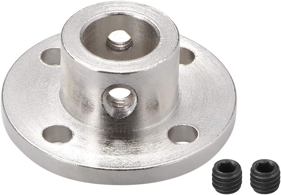 10mm Inner Dia H13*D16 Rigid Flange Coupling Motor Guide Shaft Coupler Motor Connector Silver Tone for DIY Parts