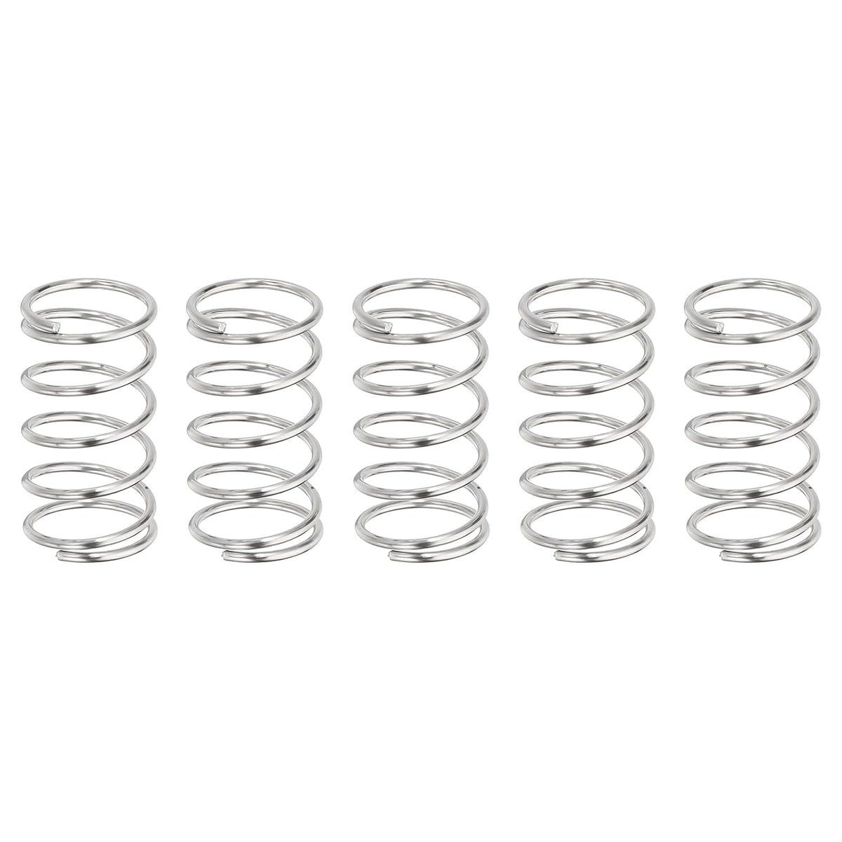 5Pcs Compression Springs, 0.9mm Wire Diameter x 11mm OD x 20mm Length 304 Stainless Steel Extension Spring Ballpoint Pen Pressure Springs for Shop Home Repairs, Silver