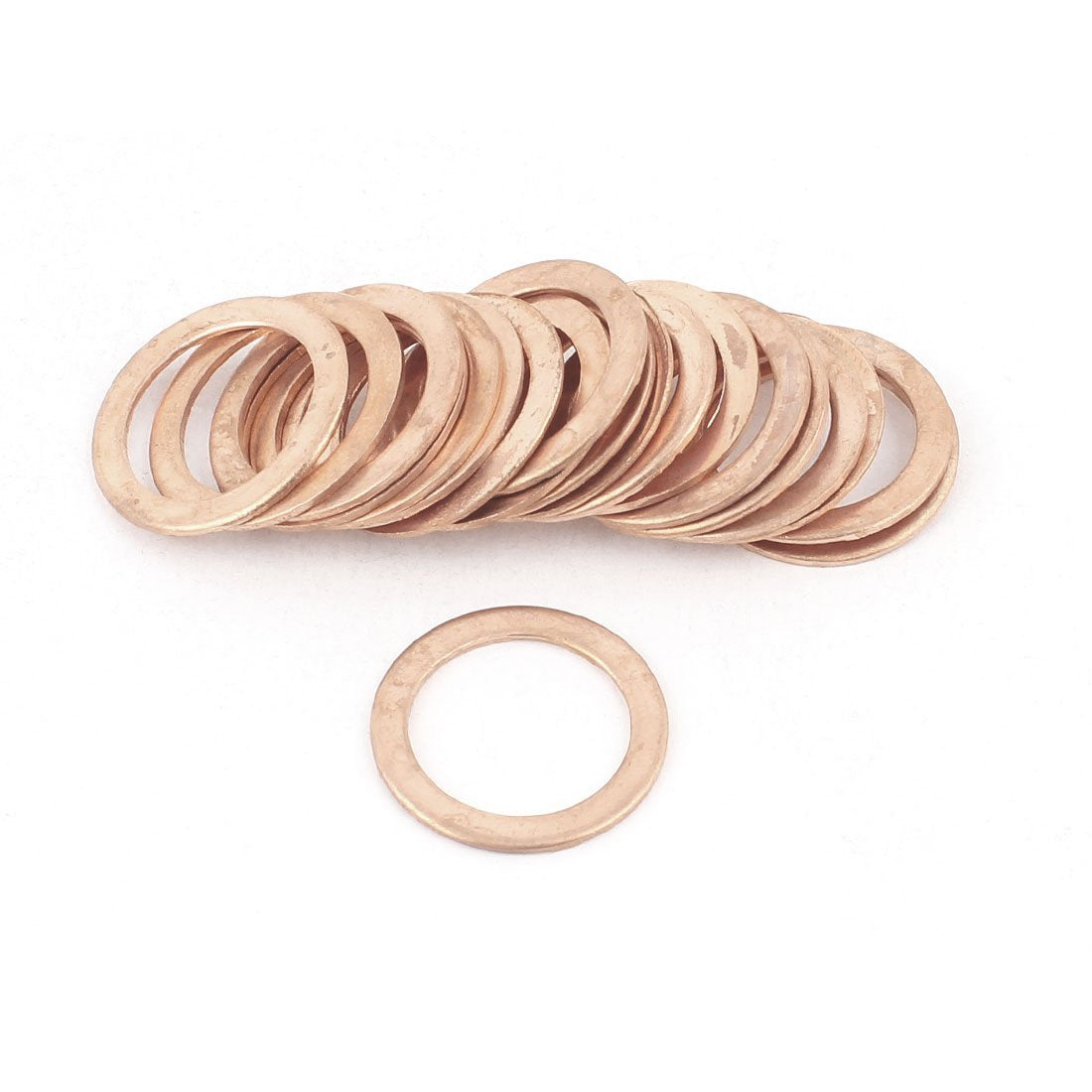 20PCS 22mm OD 16mm ID 1mm Thick Copper Flat Washer Oil Brake Line Seal