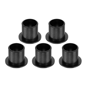 5Pcs Flanged Sleeve Bearing, Plastic Bushing ID 12mm x OD 14mm x Length 15mm POM Bushing, Black