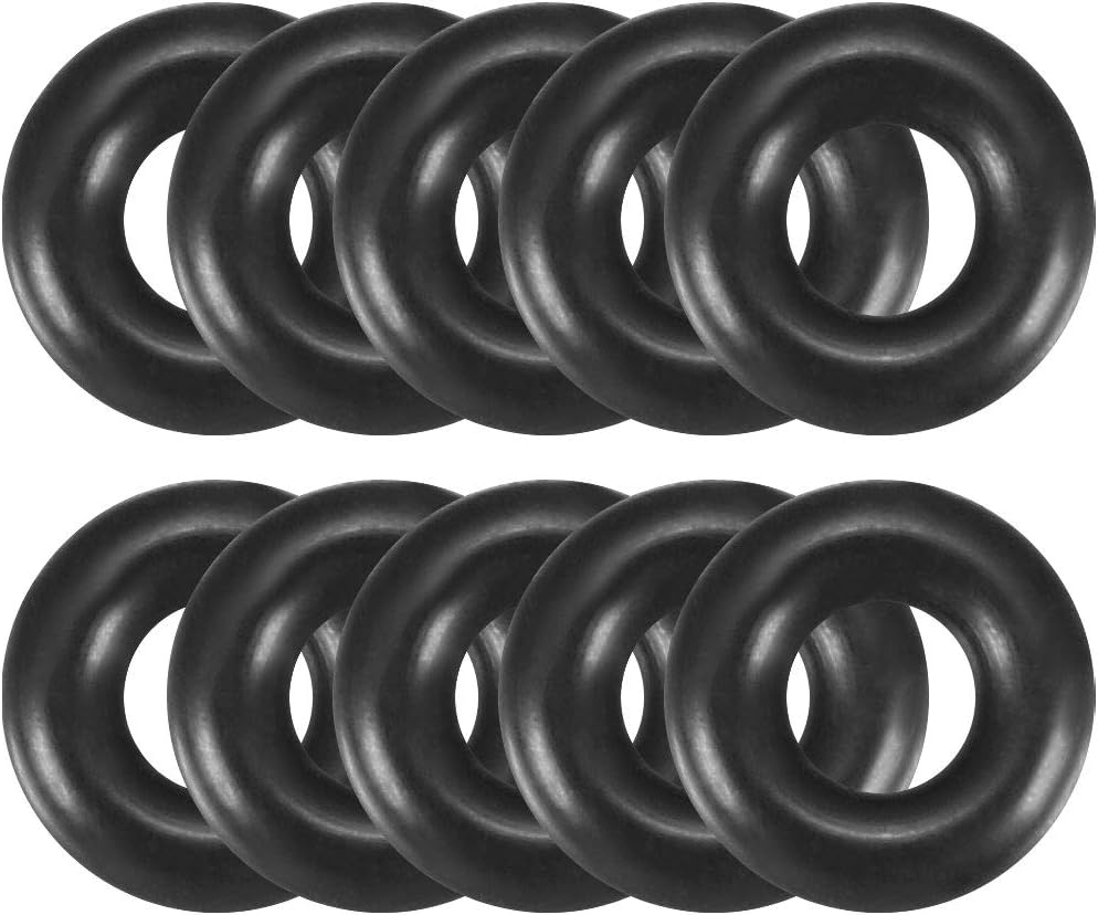 Nitrile Rubber O-Rings, 8mm OD 3mm ID 2.5mm Width, Metric Sealing Gasket, Pack of 10