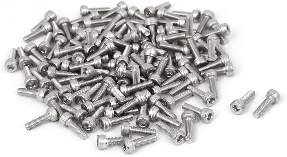 M3x10mm Thread 304 Stainless Steel Hex Socket Head Cap Screw Bolt DIN912 120pcs