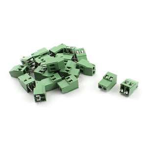 a14111200ux0529 20 Piece HG129-5.08 2Position 2Pin 5.08 mm Screw Terminal Barrier Blocks, 300V 20A