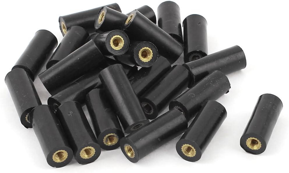 25PCS M3 Brass Insert Thread 0.8 X 0.3 Inch Insulated Standoffs Terminals