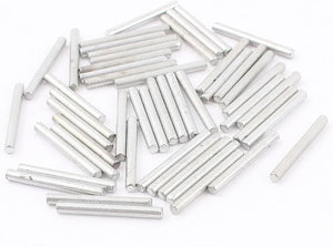 2mm Dia 20mm Length Metal Solid Round Rod Bar 50 Pcs