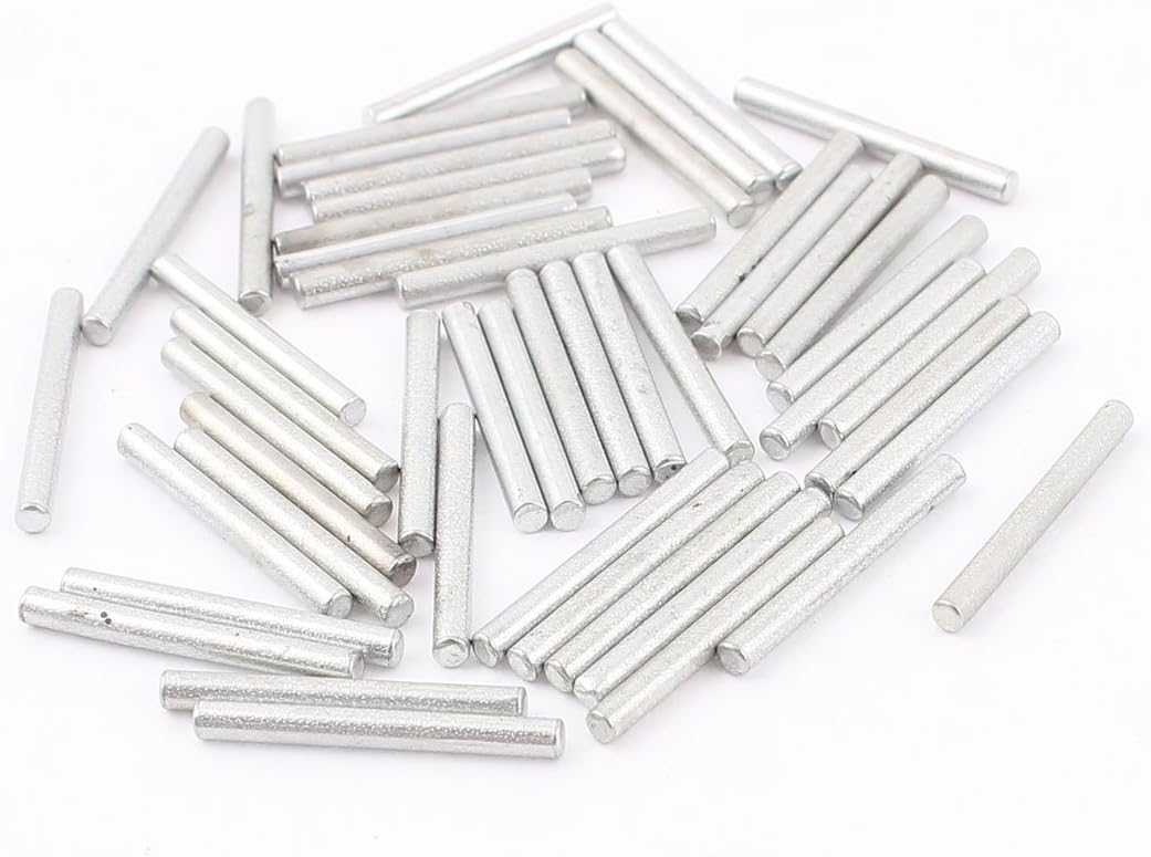 2mm Dia 20mm Length Metal Solid Round Rod Bar 50 Pcs