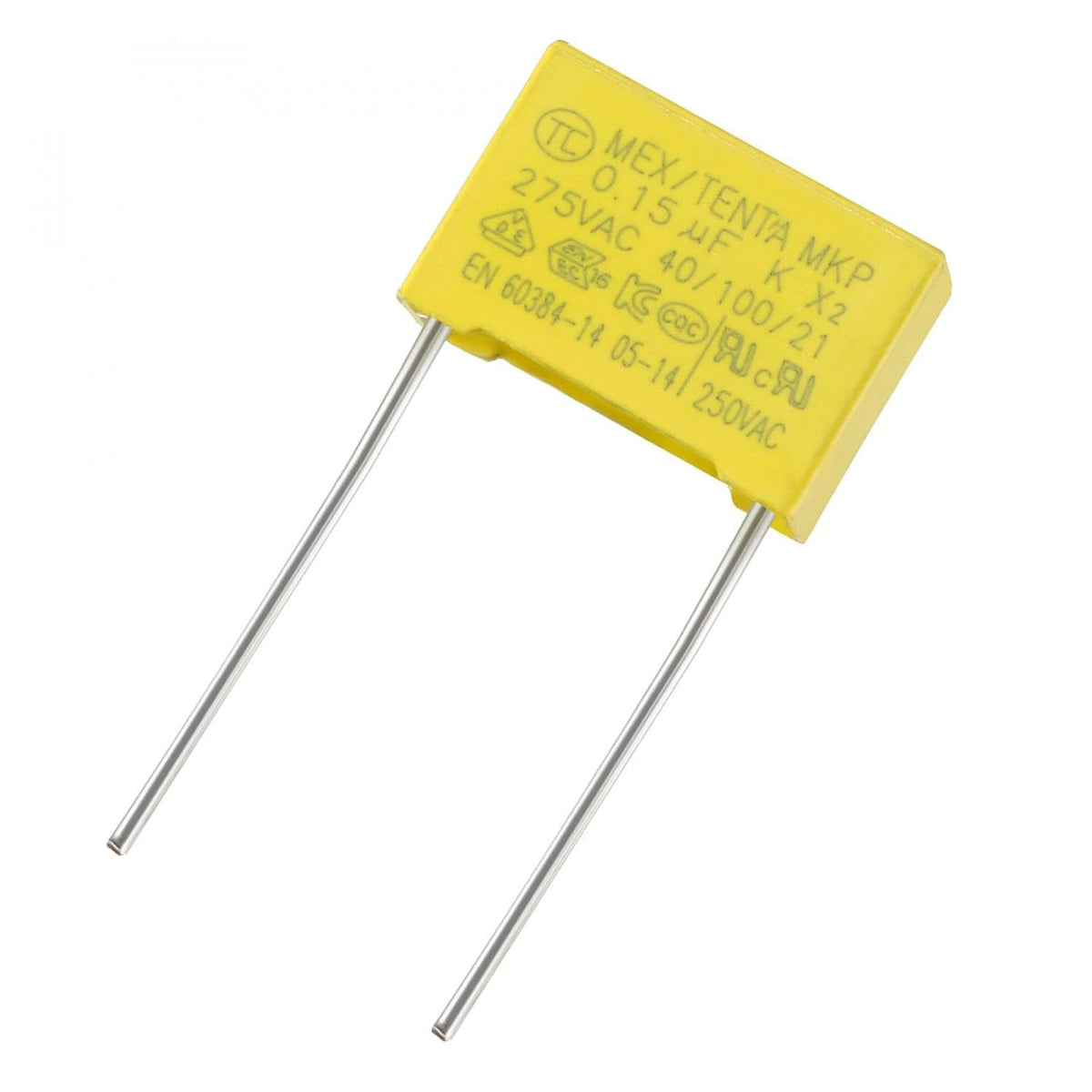 Safety Capacitors Polypropylene Film 0.15uF 275VAC X2 MKP 5 Pcs
