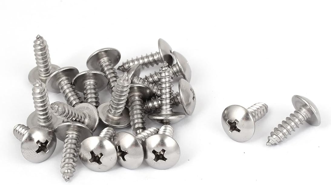 10 M4.8x16mm Phillips Truss Head Self Tapping Screws 20pcs
