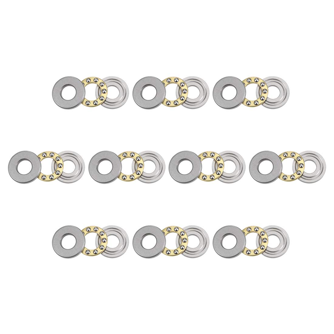 F8-19M Thrust Ball Bearings 8mm x 19mm x 7mm Chrome Steel Single Direction 10pcs