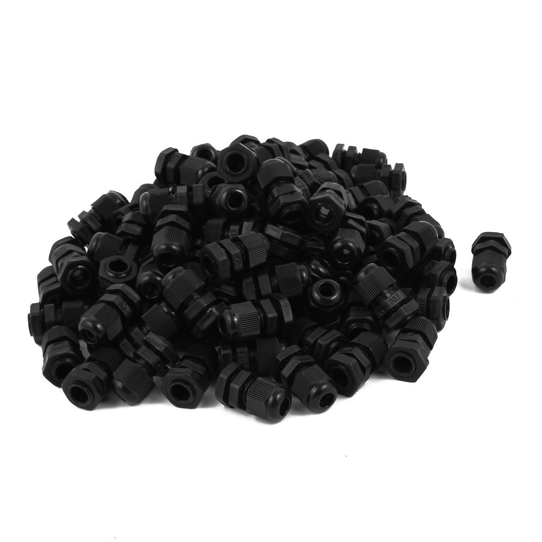 PG7 Water Resistance Cable Gland Fixing Connector Joints Fastener 100 PCS Black