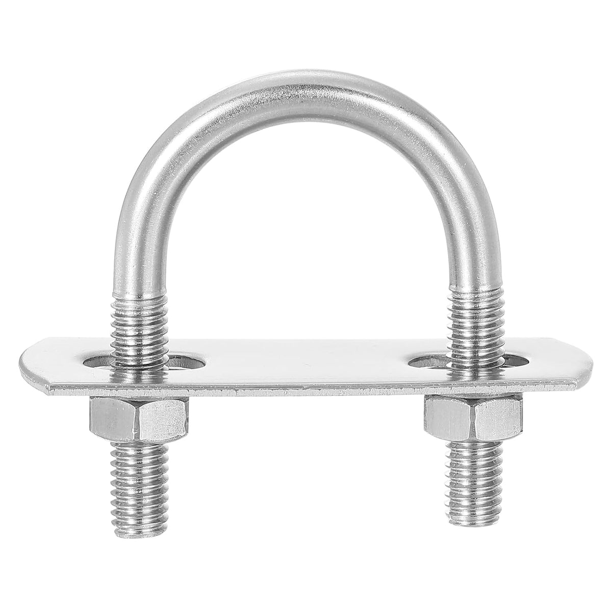 Round U-Bolts, 6 Sets 27mm(1.06") Inner Width 45mm Length M6 304 Stainless Steel U Clamp Bolt with Nuts and Plates, for Boat Trailer