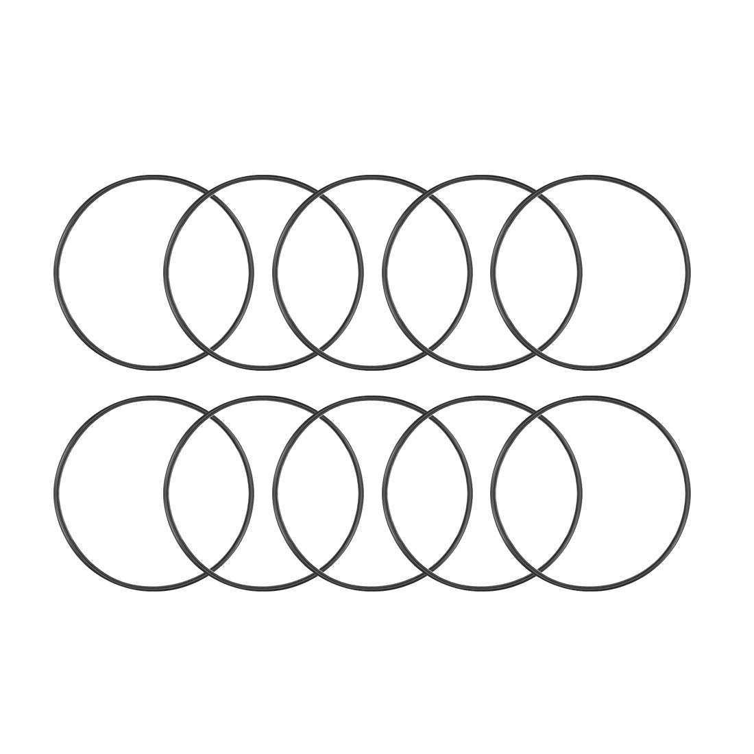Nitrile Rubber O-Rings 46mm OD 43mm ID 1.5mm Width, Metric Nitrile Rubber Sealing Gasket for Automotive Machine Plumbing, Pack of 10