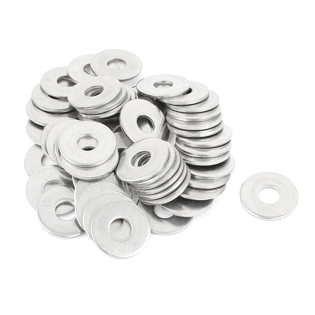 Round Spacers Fasteners Metal Washers 8mmx23mmx1.9mm 50 Pcs