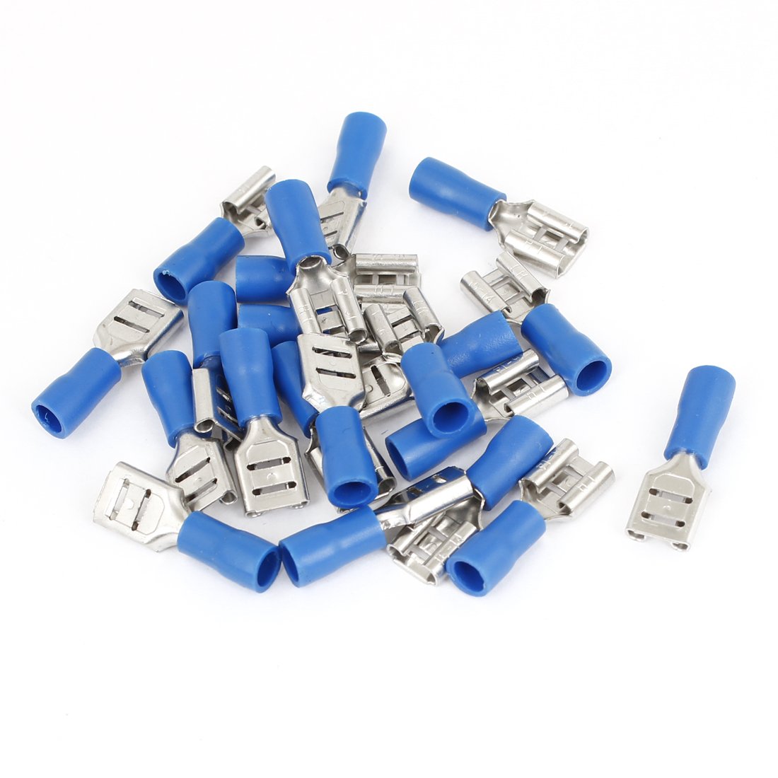 20 PCS FDD2-250 Blue Pre Insulated Female Type Spade Crimp Connectors