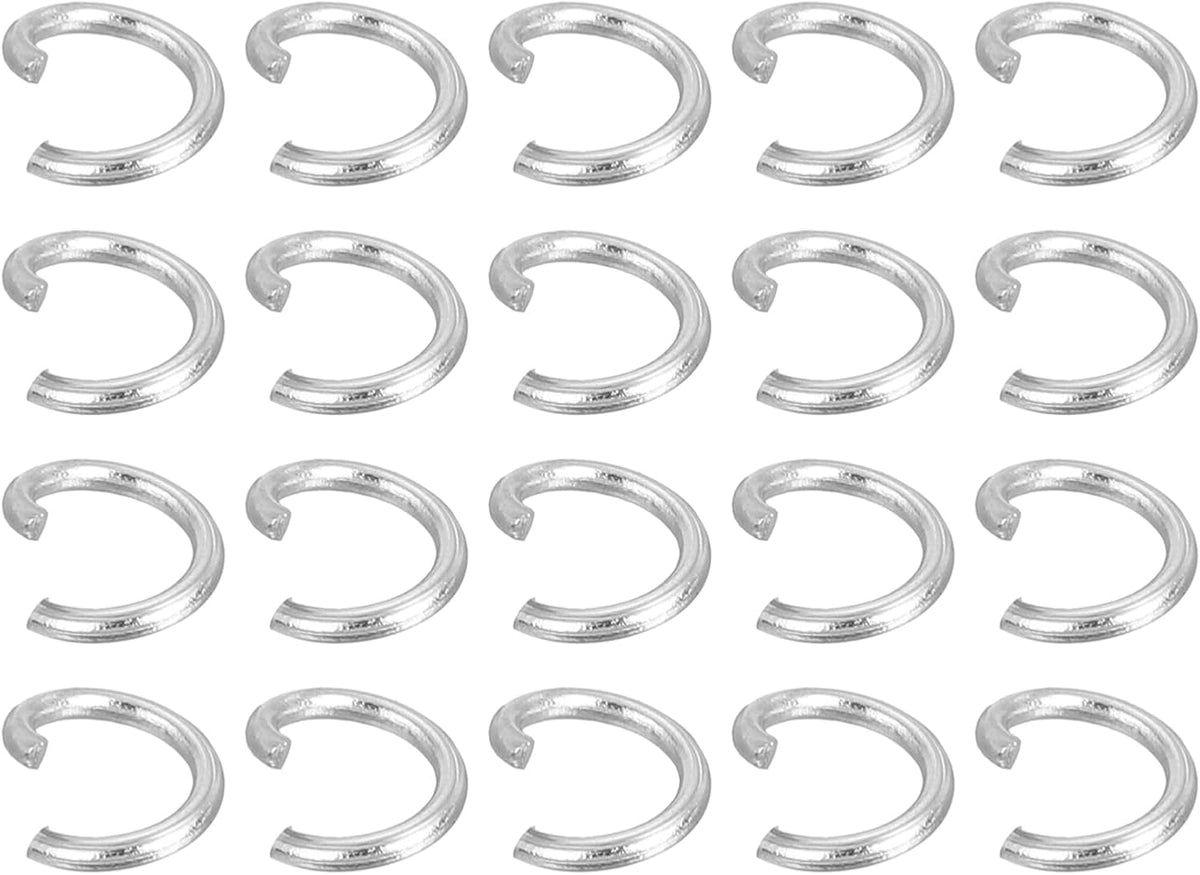 LinkMejor 500Pcs Open Jump Rings, 4.5mm 316 Stainless Steel O Rings, Split Rings Circle Clasp Connecting Rings for Jewelry Making Supplies Necklace Repair, Silver