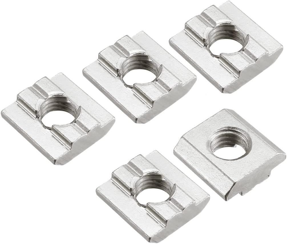 Slide in T-Nut, M8 Threaded for 3030 Series Aluminum Extrusions Profile, Pack of 8