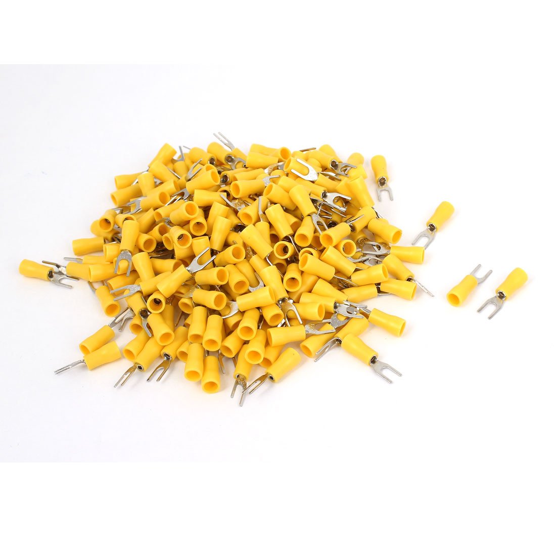 AWG22-16 SV1.25-3 Wire Connector Insulated Fork Terminal with 340 Piece, Yellow