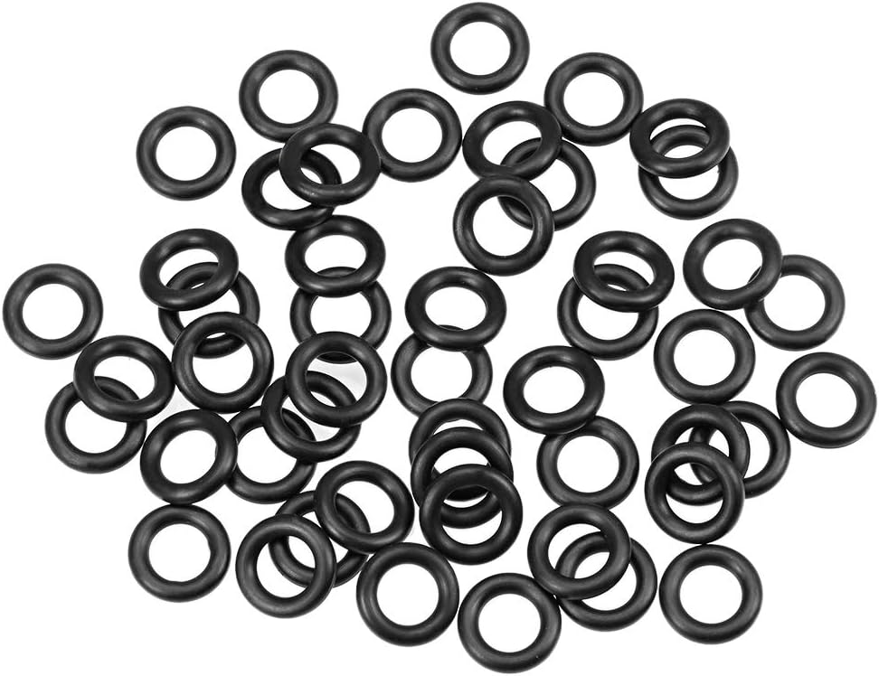 Nitrile Rubber O-Rings 12mm OD 7mm ID 2.5mm Width, Metric Nitrile Rubber Sealing Gasket for Automotive Machine Plumbing, Pack of 50