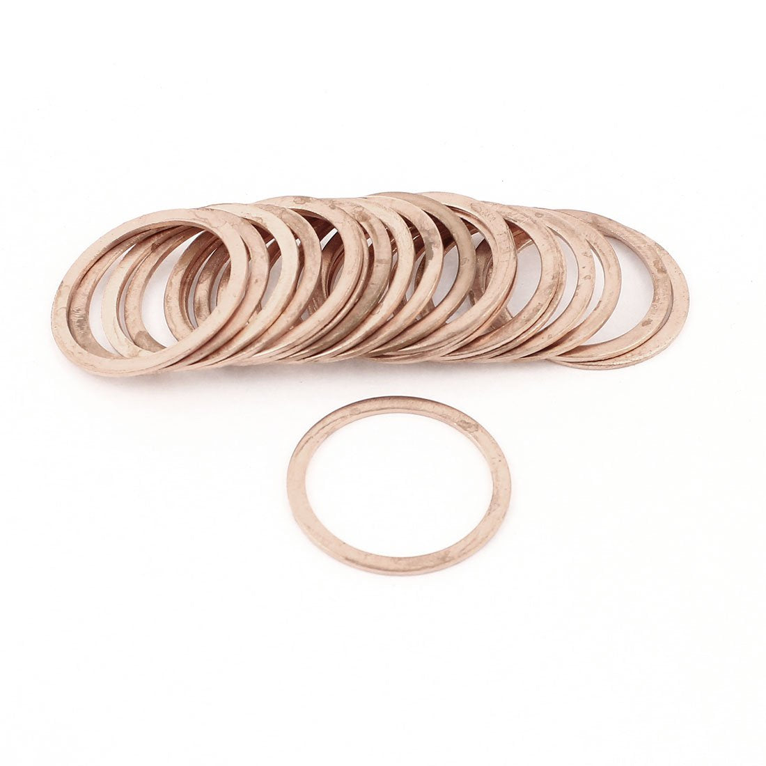a14122500ux0561-DM Flat Copper Washer Oil Seal Ring Spacer, 33 mm Inner Diameter (Pack of 20)