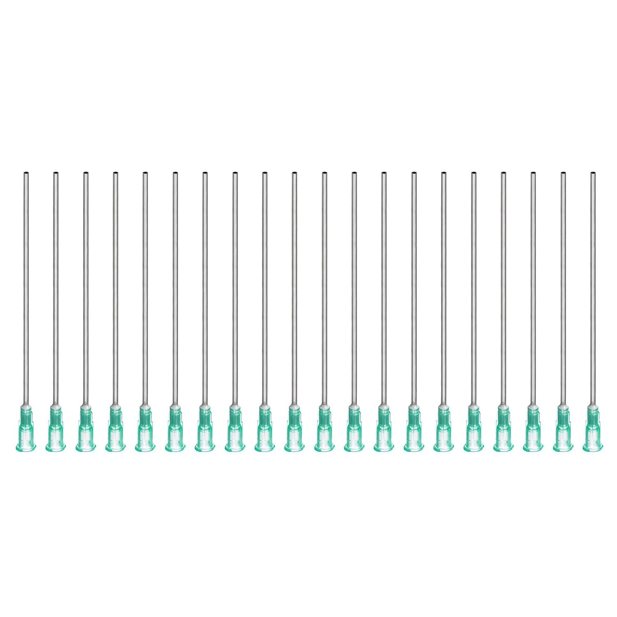 20 Pcs 14G Plastic Dispensing Needles with Luer Lock, 4" Steel Needle Tube PP Heat-Resistant Plastic Blunt Tip for Liquid Glue Gun, Green
