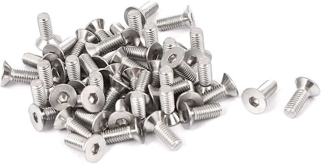 M3x8mm Hex Socket Flat Head Countersunk Bolts Screw 50pcs