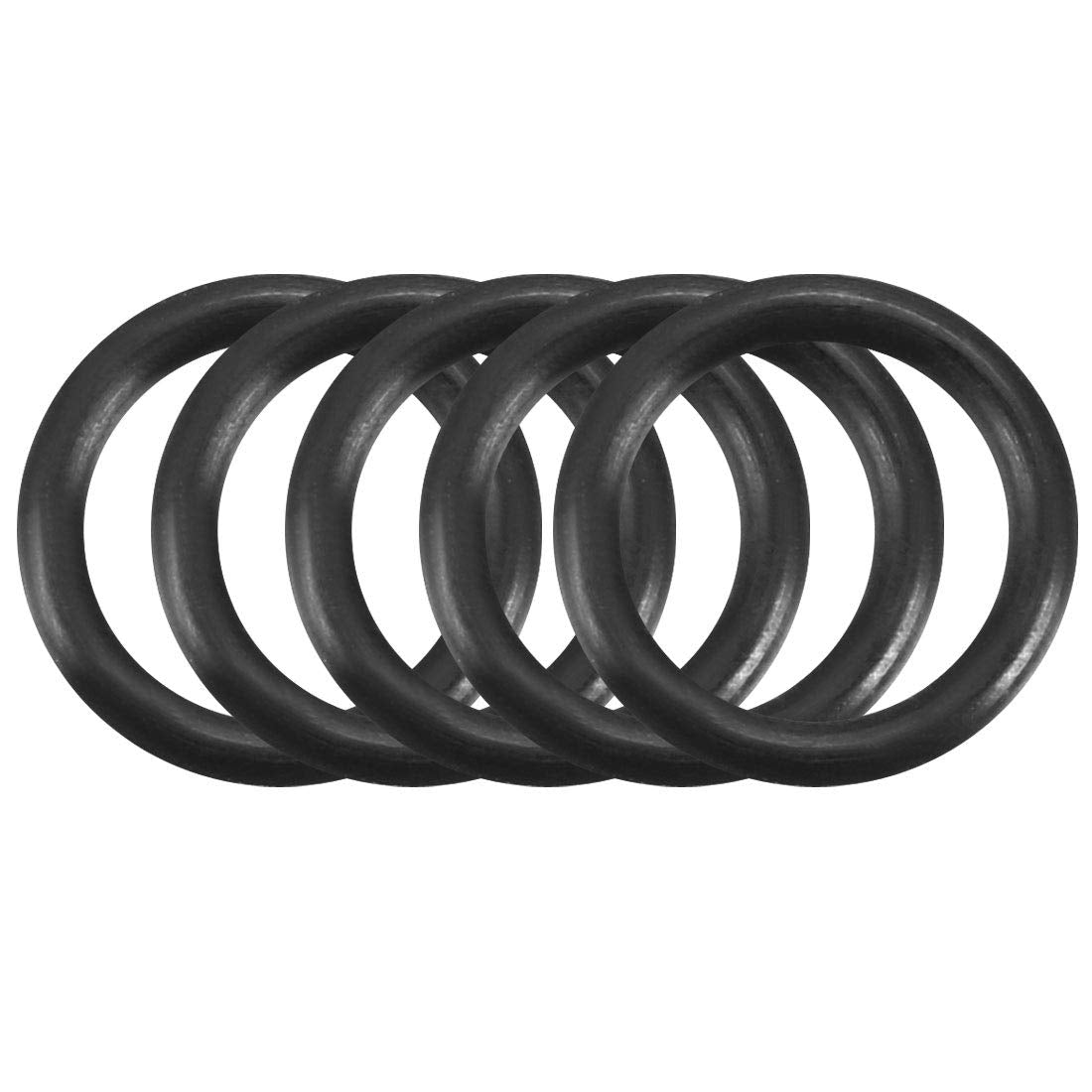 Nitrile Rubber O-Rings, 7mm OD 5mm ID 1mm Width, Metric Sealing Gasket, Pack of 100