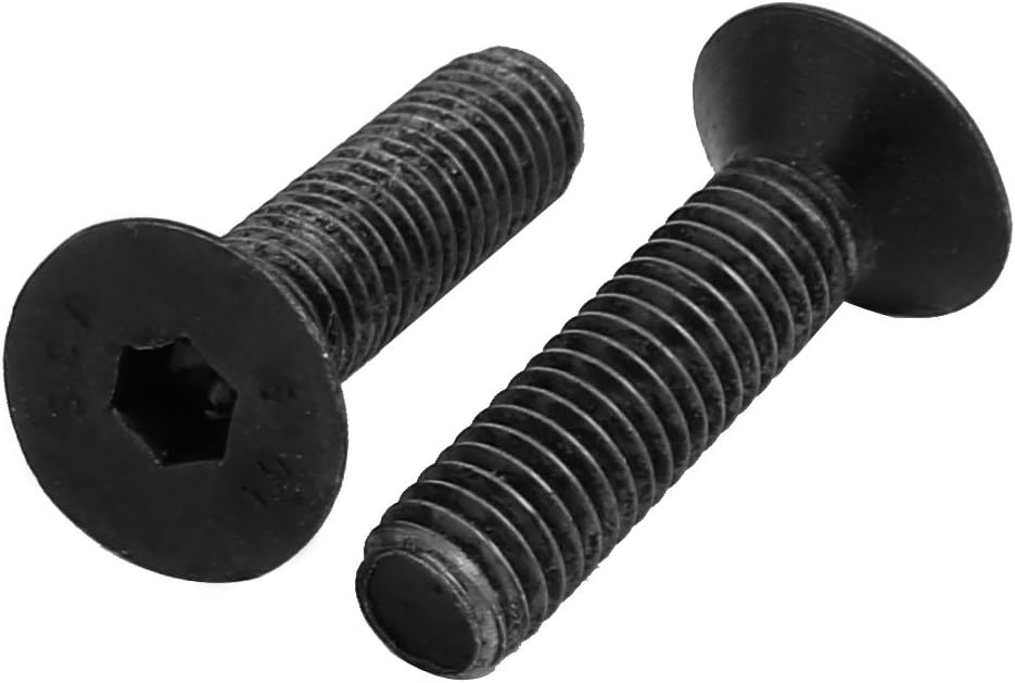 2pcs M5x20mm Flat Countersunk Head Hex Socket Thread Bolt DIN7991