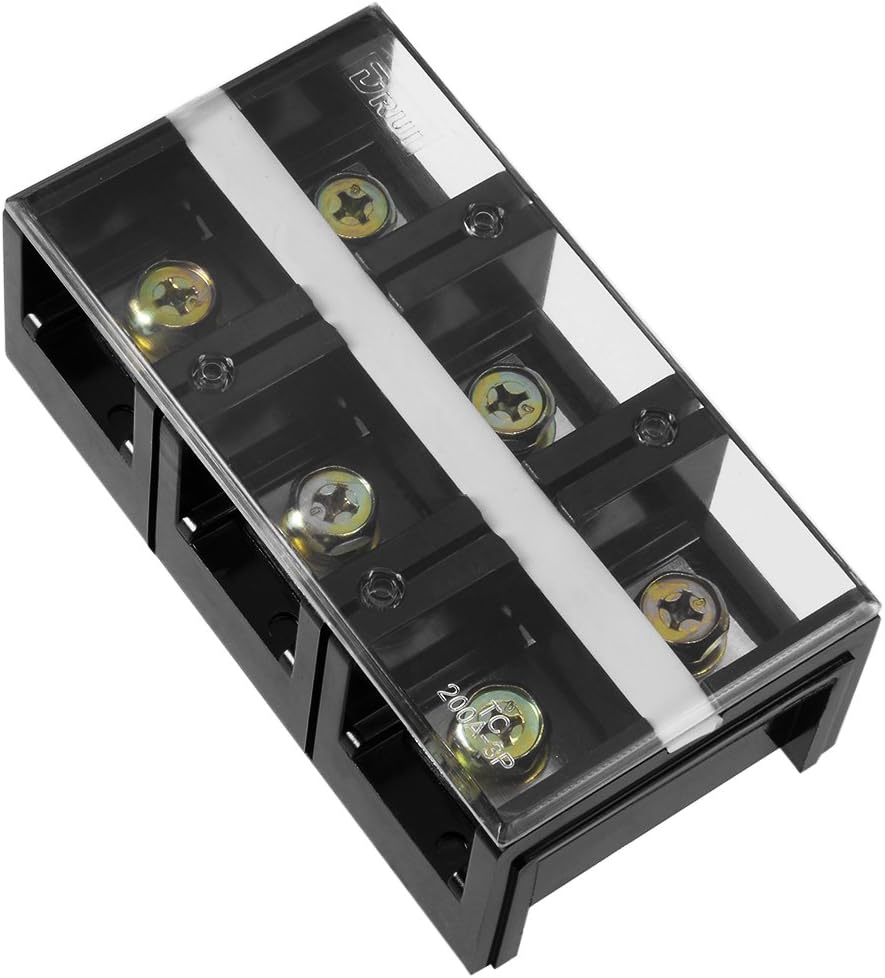 Dual Rows 3 Positions 600V 200A Cable Barrier Block Terminal Strip