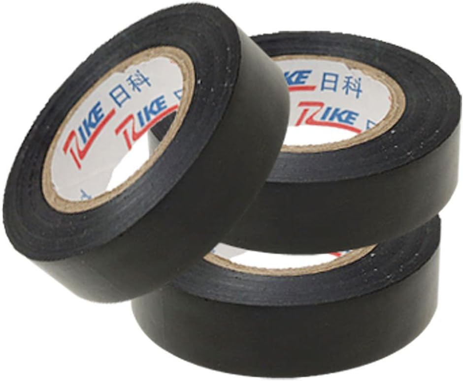 3pcs Black Adhesive PVC Plastic Electrical Tape