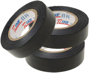 3pcs Black Adhesive PVC Plastic Electrical Tape
