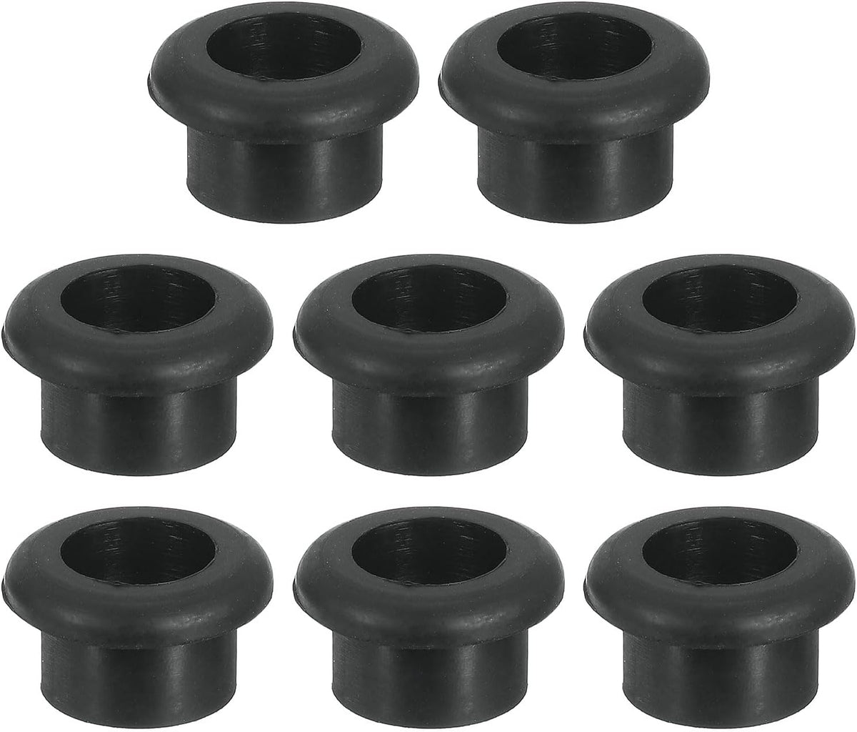 T Type Rubber Grommet, 8 Pcs 14mm Mount Dia, Round Grommets Firewall Plug Grommets Hole Plug for Wire Cable Plug Plumbing, Black
