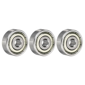 1601ZZ Deep Groove Ball Bearing, 3pcs 3/16" x 11/16" x 1/4" Hign Carbon Chrome Steel Z2 Double Metal Sealed Bearing (P6)