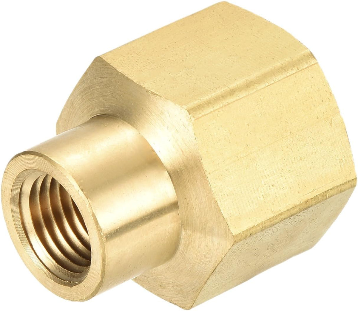 Brass Pipe Fitting, 1/4NPT x 1/2NPT Brass Reducing Pipe Fitting, Brass Reducer Adapter, Hex Reducing Pipe Fitting Coupler Nipple Connector for Pipe Connections