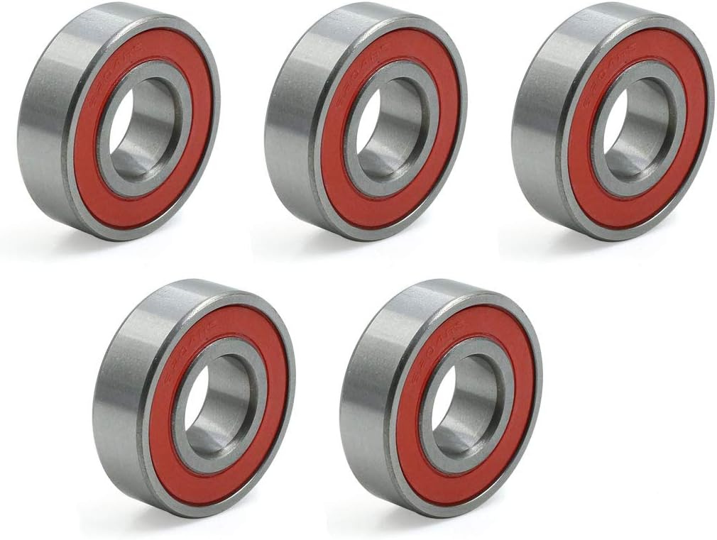 5pcs 6204RS 20x47x14mm Double Shielded Deep Groove Skateboard Ball Bearings